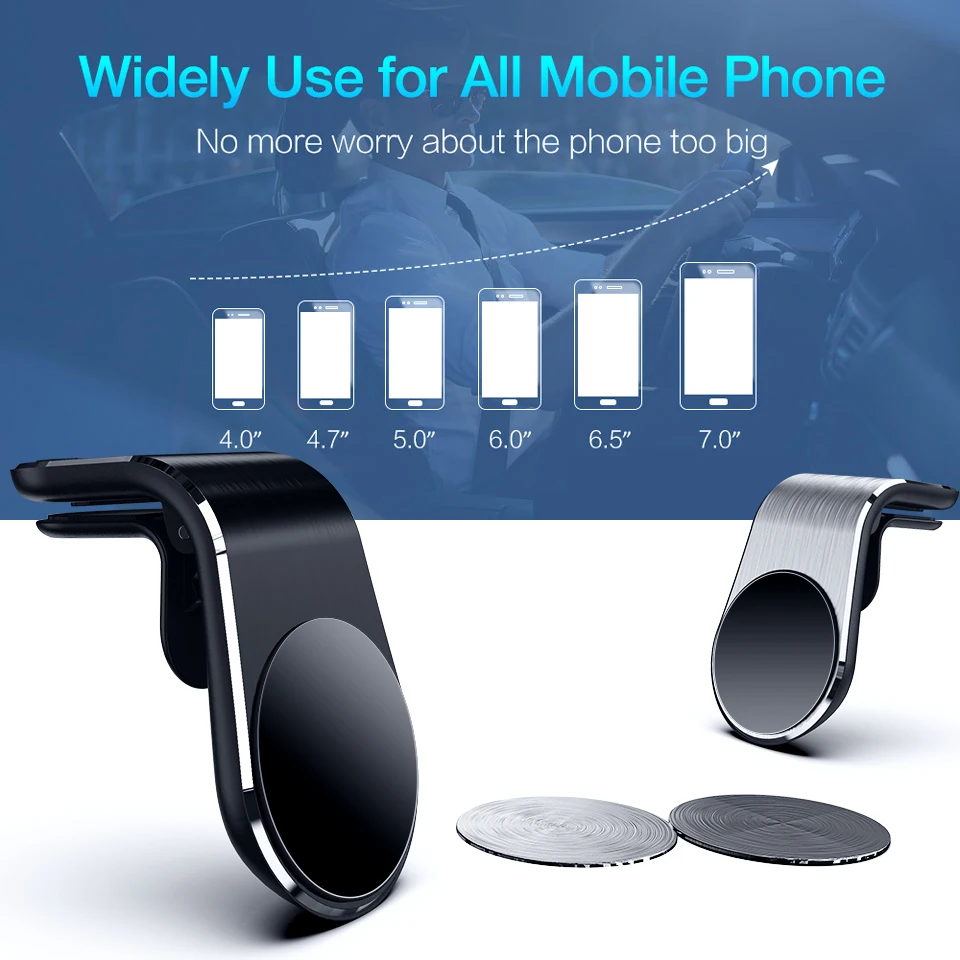 Rock металлический магнитный автомобильный держатель для телефона с креплением на вентиляционное отверстие, автомобильный держатель с магнитом для iPhone X, samsung, Xiaomi, подставка для телефона