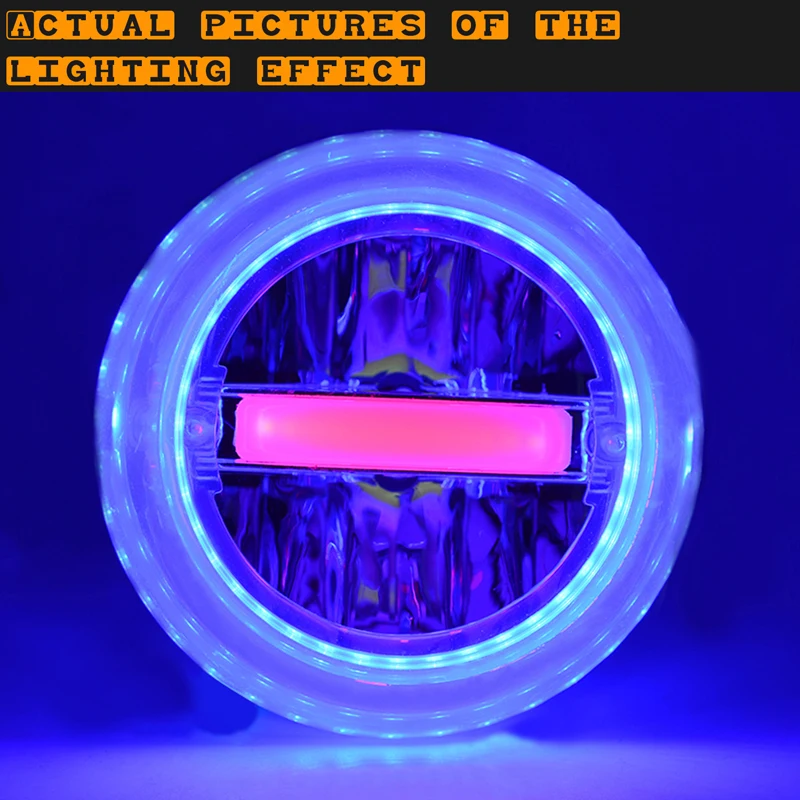 

WUPP Led Round Jellyfish Breath Lamp Motorcycle Headlight 20W 10W Motorcycle Led Light DC 12V 24V Universal Headlight 200000H