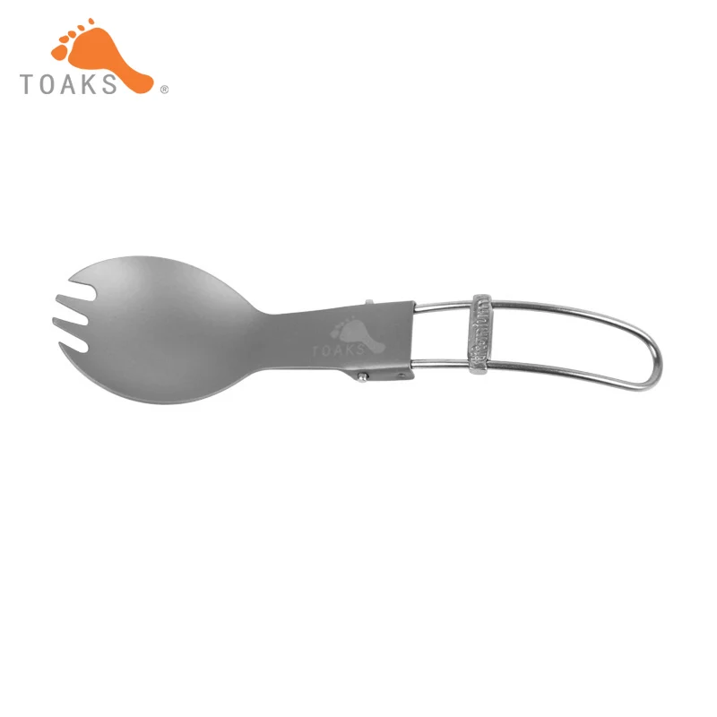 

Toaks Titanium Spoon Outdoor Camping Tableware Folded handle Portable ultralight travelling Spoon SLV-06