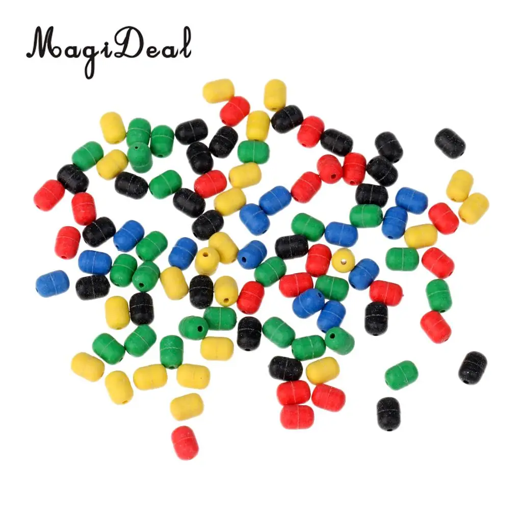 MagiDeal 100pcs Sea Fishing Beads Rig Lure Making Beads Shock Buffer Beads Cylinder for deep drop rigs rigging trolling lures