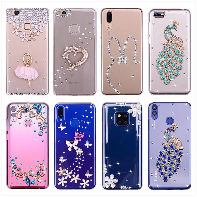 

fashion DIY Clear funda Cover For Huawei P Smart Z 2019 Y7 2018 Honor 8X 9X Case For Huawei P9 Mate 20 lite P20 Pro Phone Case