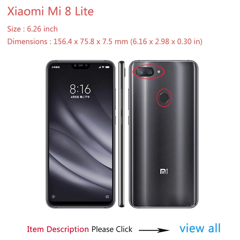 Чехол для mi 8 Lite чехол s Xiaomi бронированный из твердого пластика Silcone Hybrid kstand Black Ksio