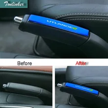 Tonlinker Cover case Stickers For Mitsubishi Outlander 2013-17 car styling 1 pcs Stainless steel Handbrake decoration sticker