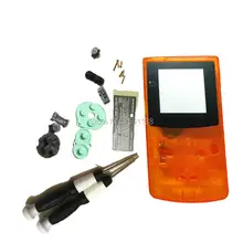 Фирменный прозрачный оранжевый чехол с логотипом для ретро-Консоль/корпус системы с ЖК-экраном GameboyColor Boy