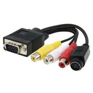 

5pcs Computer tv cable vga av video cable vga s video cable vga tv