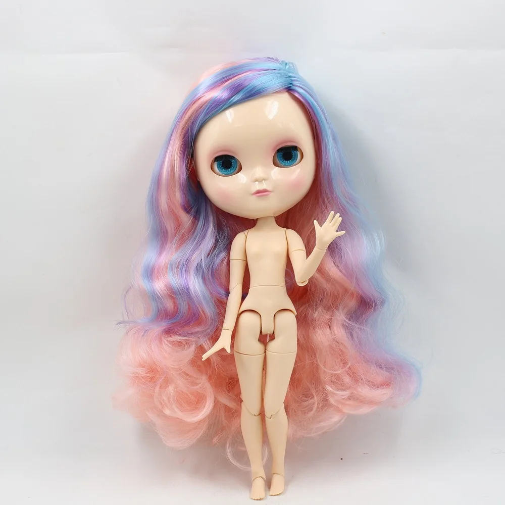 Fortune Days F&D New ICY Doll Same As Factory Blyth doll Nude Doll Joint Colorful Hair Mixed Color Pink& Purple& Blue - Цвет: Joint nude doll