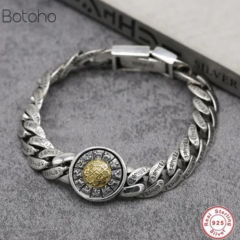 

Pure 925 Sterling Silver Bracelet Mesh Chain S925 Thai Silver Bracelet Women Men's Jewelry Charm bracelet Punk men's bracelet