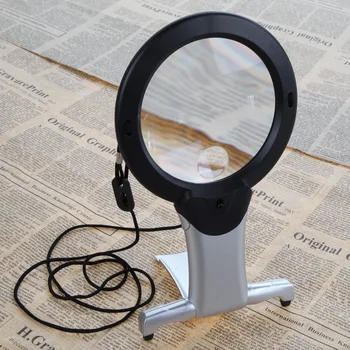 

2.5X100mm Neck Hung Hard Resin Magnifying Glass 2.5X Magnifier Magnifying Glass With LED Light Hard Resin Lens Bar Magnifier