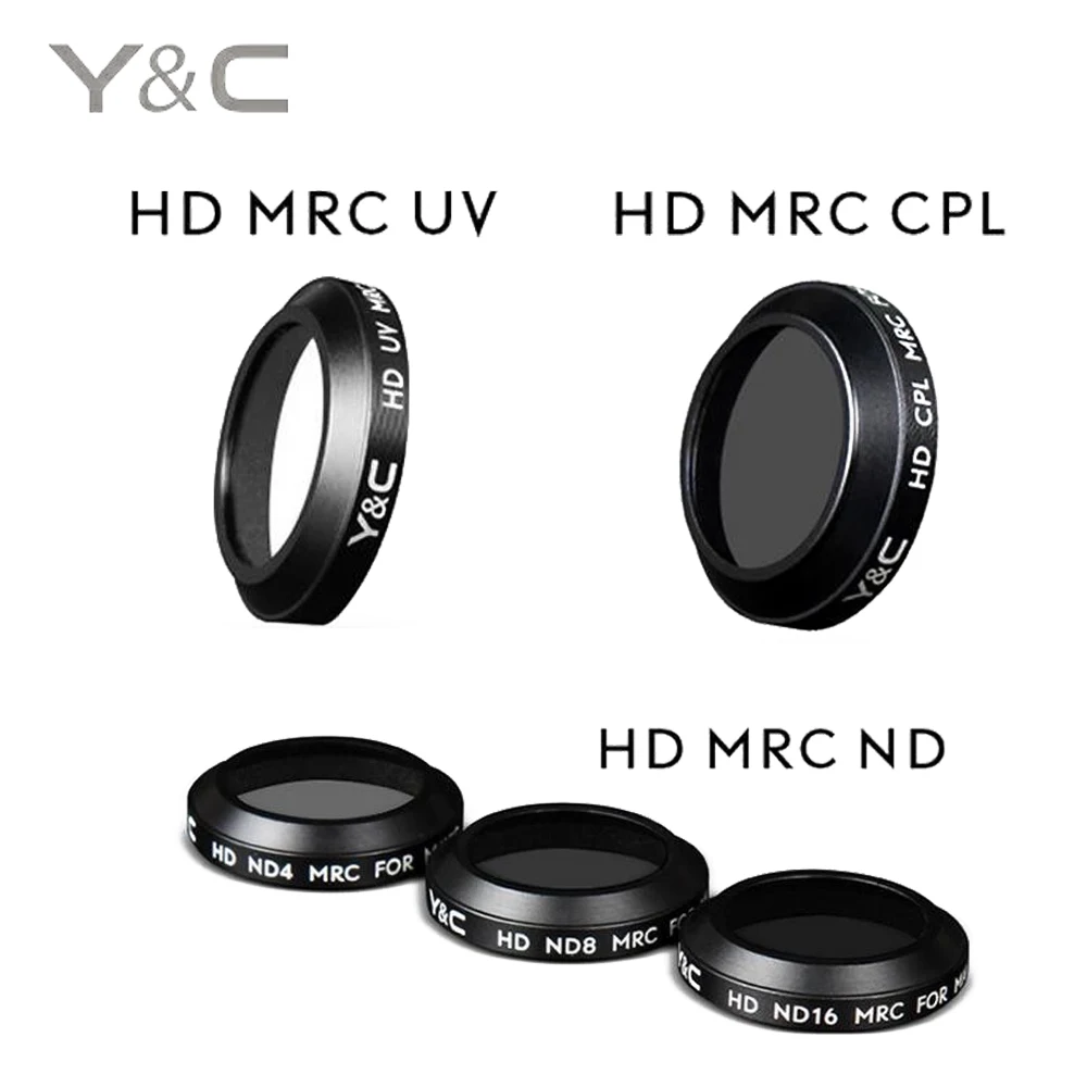 1 шт. YC фильтры для объектива UV/CPL/ND4/ND8/ND16 фильтр для объектива камеры для DJI MAVIC Pro Drone