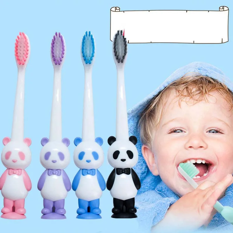 2Pcs Soft Cute Cartoon Bear Children Toothbrush Baby Children Kids