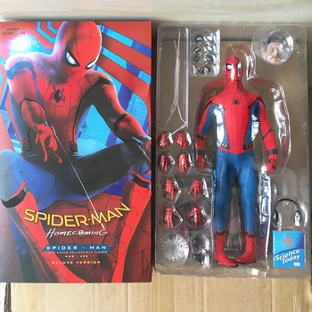 

30cm Real clothes Crazy Toy Marvel Avengers Spiderman Hero BJD Joints Action Figure Moveable Model Toy Gift