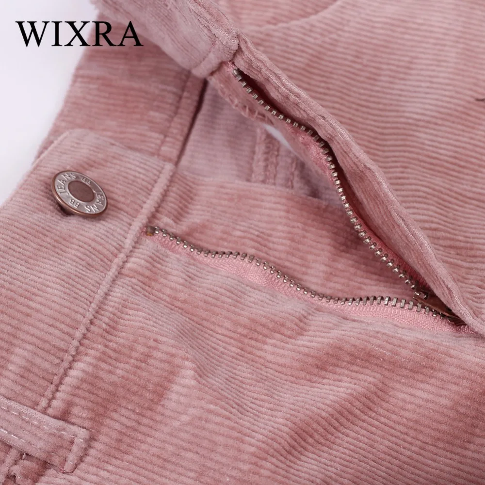 Женские вельветовые мини юбки Wixra винтажные карандаш черного и розового цвета на
