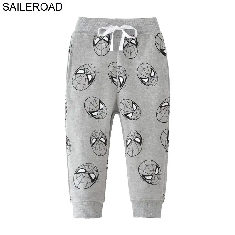 SAILEROAD/штаны с животными для мальчиков 2 7 лет осенние спортивные штаны Хлопковые