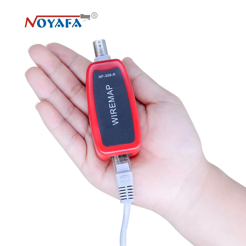 Monitorización de red cable tester LCD NF-308 de localizador de fallos de red LAN Coacial BNC USB RJ45 RJ11 color rojo NF_308 - 4