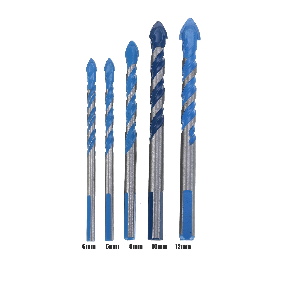 5pcs/lot 6/8/10/12mm Titanium Coated HSS Drill Bit Electric Drill Metal Hole Grooving Drill Saw Carpenter Woodworking Tools