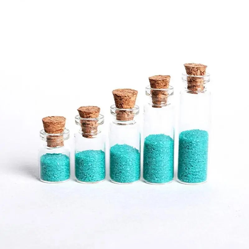 

Small Bottle Glass Jars 1pc Decoration Diy Containers Mini Cheap Message Vials Ornaments Wishing Cork Stopper Hot Sale Mason Jar