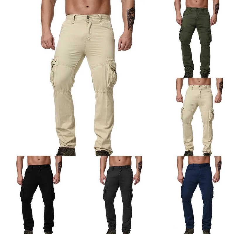 

2019 Men Tactical Cargo Pants Joggers Plus Size Cargo Trousers Multi Pocket Military Style Pants Pantalones Hombre Streetwear