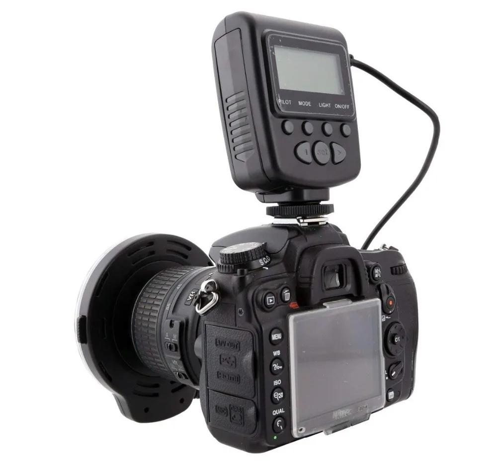 Meike FC-110 FC110 светодиодный Марко Кольцевая вспышка для Nikon D7100 D7000 D5300 D5200 D5100 D5000 D3100 D3000 D600 DSLR Камера