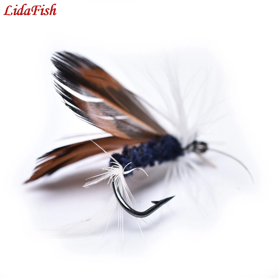 

12pcs Feather Hooks Fishing Lure Insects different Style Salmon Flies Trout Single Dry Fly Fishing Lures