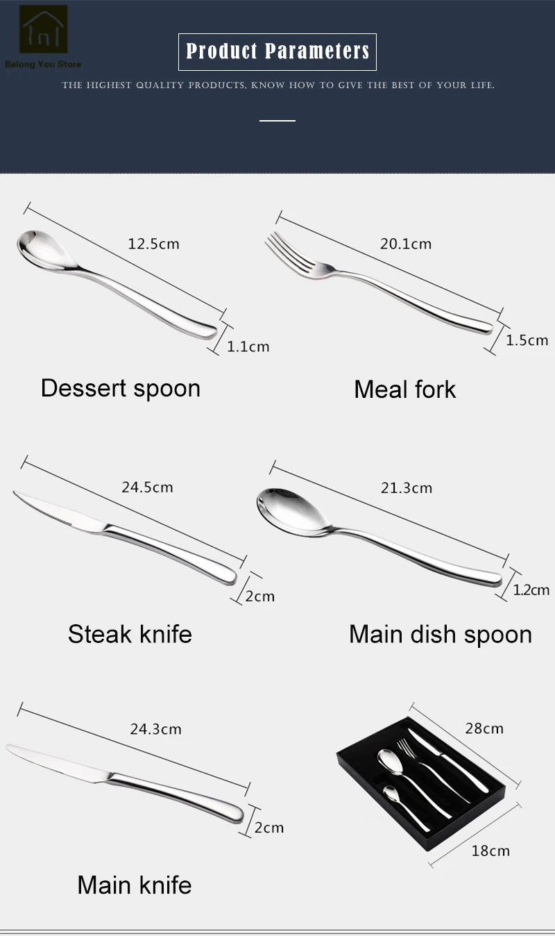 Роскошный нож из нержавеющей стали, вилка, столовые приборы, набор для пикника, набор столовых приборов Portacoltelli, столовые приборы для ресторана, столовые приборы Fourchettes, компоновочная посуда WKI035