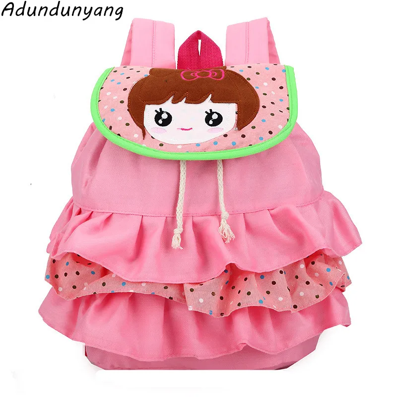 Children pink Cartoon Princess School Bags Girls Kindergarten cute Backpack 2016 New Baby Backpack Bag baby-bags-for-girl