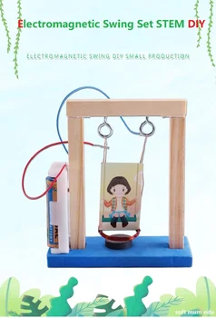 

DIY Magnetic Swing Set Handmade Toys Wood Electromagnetic Swing model Science Educational Toy Physics Experiment Teaching Aid