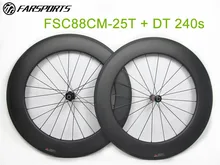 High quality carbon wheelsets 88mm x 25mm tubeless ready clincher wheelsets, 20H/24H, TT road bicycle wheelsets UCI approval