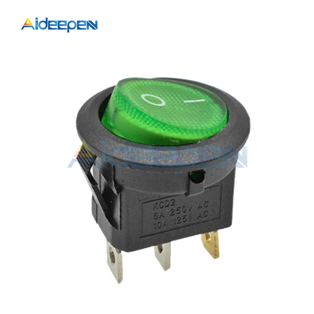 KCD1 кулисный переключатель 2 Pin 3 4 20 мм ВКЛ ВЫКЛ выкл круглый лодочный AC 6A/250 В