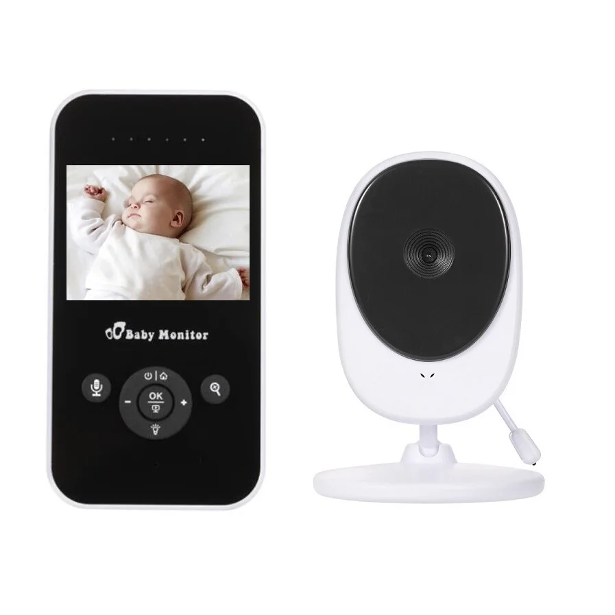 

babykam babyfoon met camera elektroniczna niania 2.4 inch LCD IR Night Light Vision Intercom 4 Lullabies Temperature Sensor Zoom