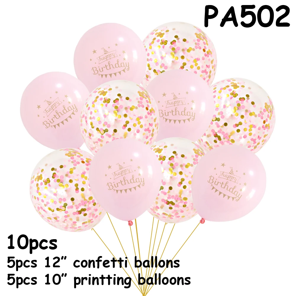 balloons happy birthday letters Confetti Balloons Party Decorations Kids balloons with inscriptions inflatable Birthday Ball - Цвет: PA502