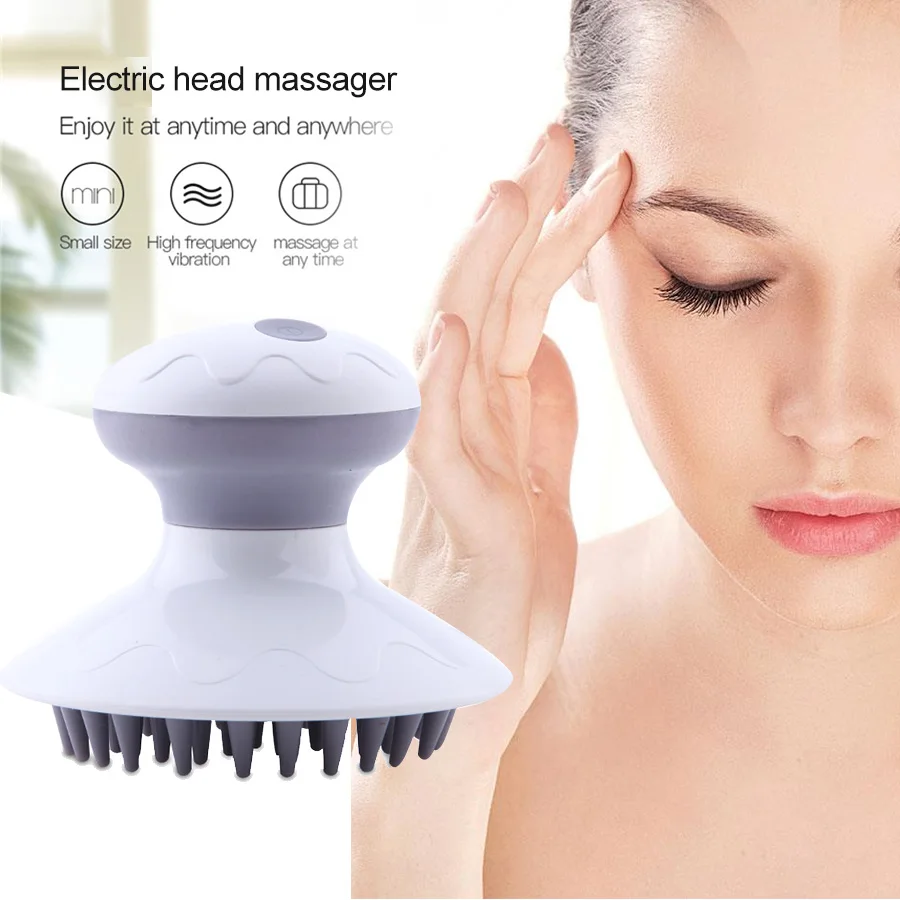 Protable multifunction mini electric head massager scalp vibration massage comb Prevent hair