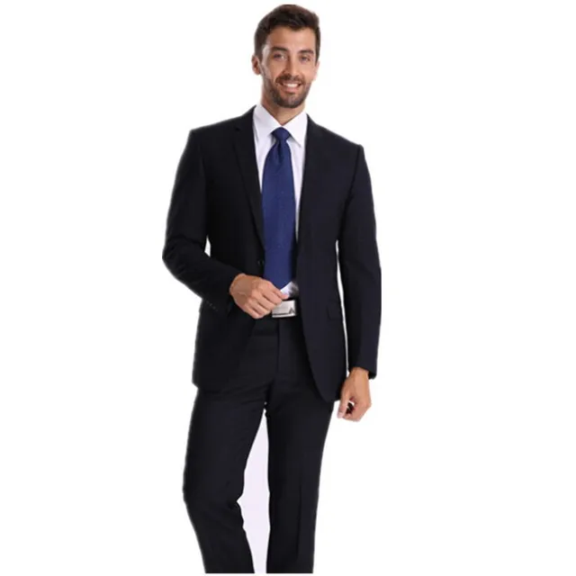 New customize black professional dress men's business suits wedding groom suit High Quality