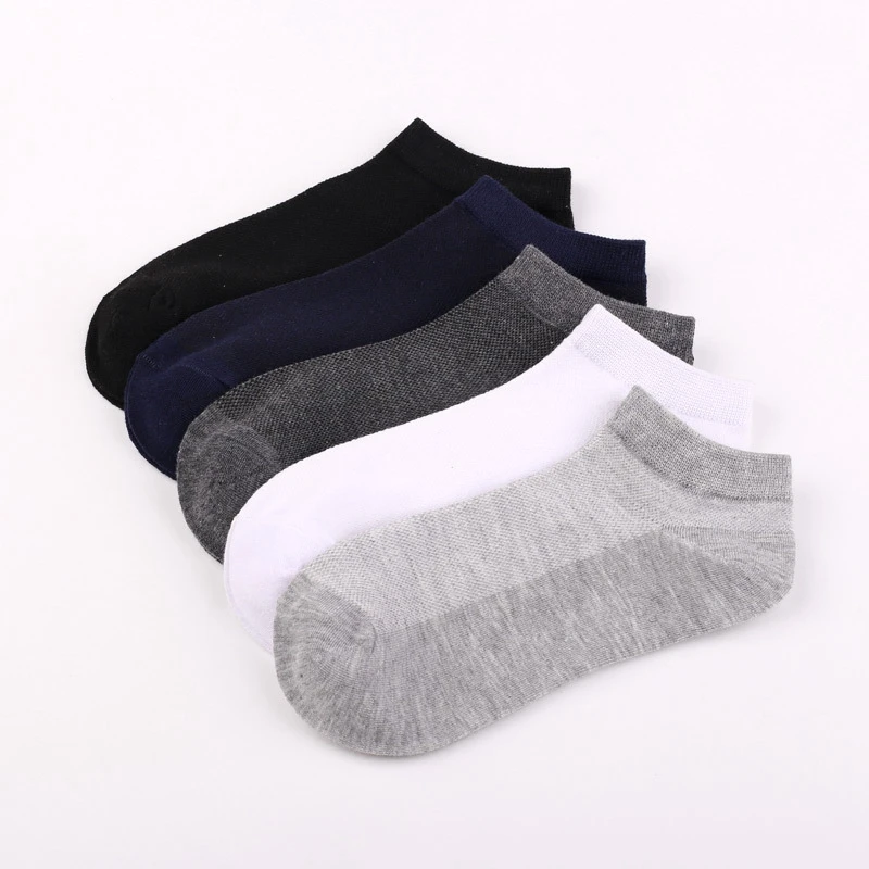 MWZHH, мужские летние сетчатые носки, дышащие тонкие невидимые носки по щиколотку, студенческие спортивные хлопковые носки, белые носки, размер 39-43