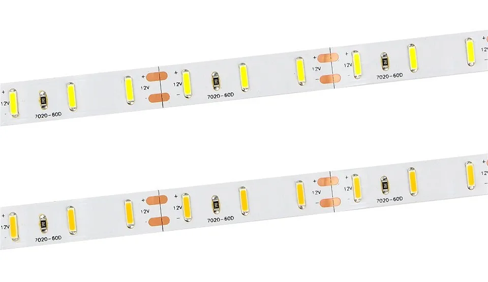 Новая светодиодная лента 7020 SMD 300 светодиодный s/5 M DC12V Белый Крытый водонепроницаемый гибкая лента Светодиодная лента украшение дома лампа