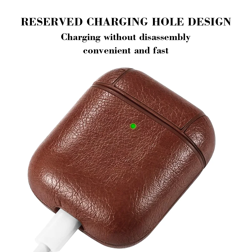 Protective Bag Leather Sleeve Cover Case Storage Earphone Portable For Apple AirPods Charging Box Case For AirPods Pro With Hook