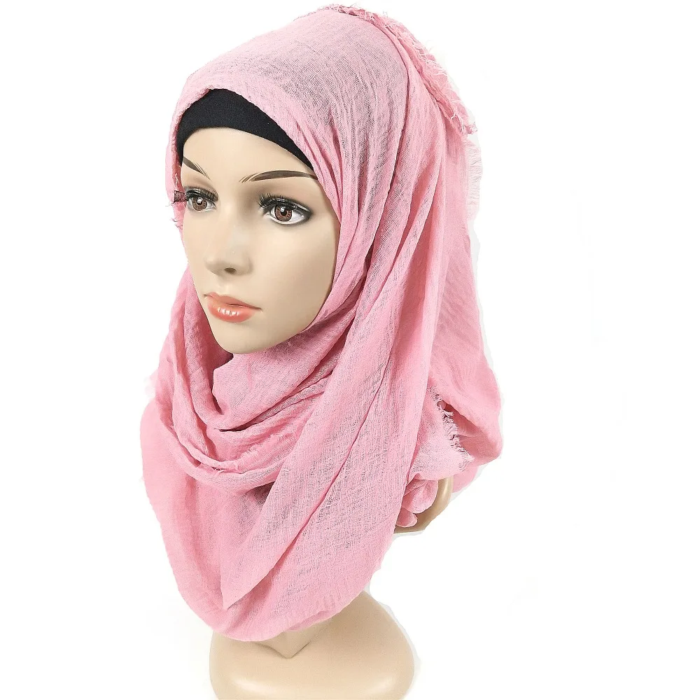 100 шт 80 цветов горячая распродажа Прозрачный обычный шарф/шарфы с бахромой женские мягкие однотонные хиджабы народная шаль большой пашминовый мусульманский обертывание
