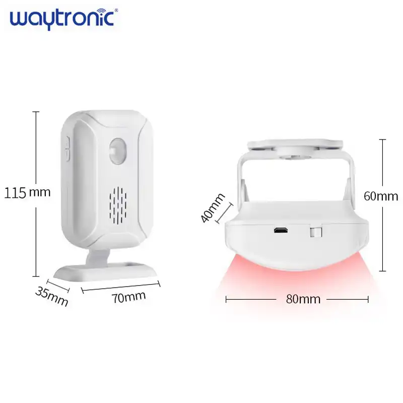 BKAUK Timbre de Puerta para Invitados con Sensor de Movimiento para Entrada en Tiendas Detector de Infrarrojos