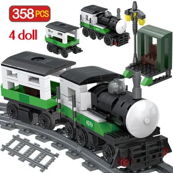 

Technic Locomotive Sets Model City Train Station Passenger Building Blocks Brick Toys For Children Christmas Gift