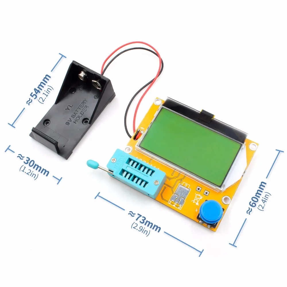 LCR-T4 Digital Transistor Tester Resistor Capacitor Tester Diode Inductance Multimeter with Test hook Digital Multimeter