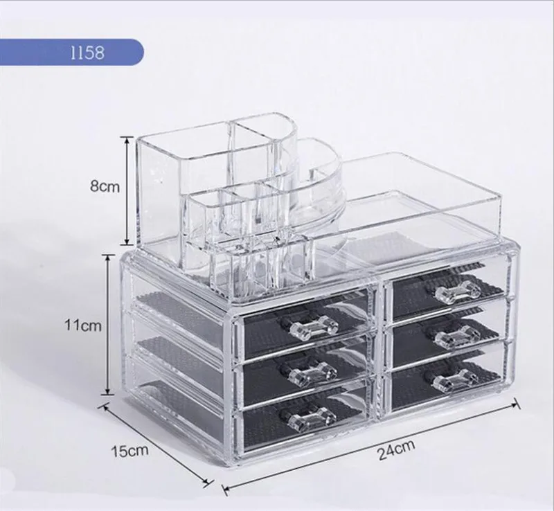 Makeup Organizer Transparent Acrylic Cosmetic Desk Makeup