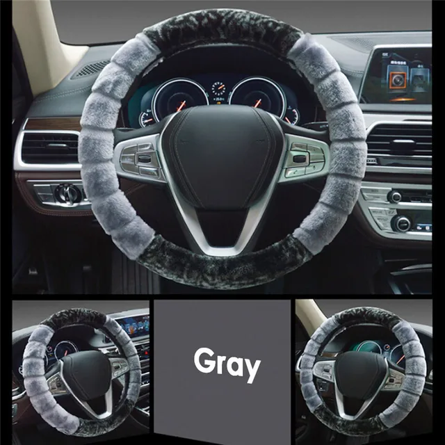 Buy New Winter Warm non slip FUR STEERING WHEEL COVER