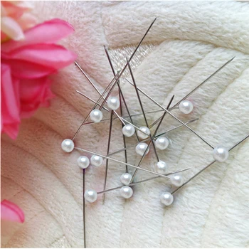 

10pack (100 Ivory Shimmering Pearl Headed Pins Bridal Floral Craft Wedding Trinket New