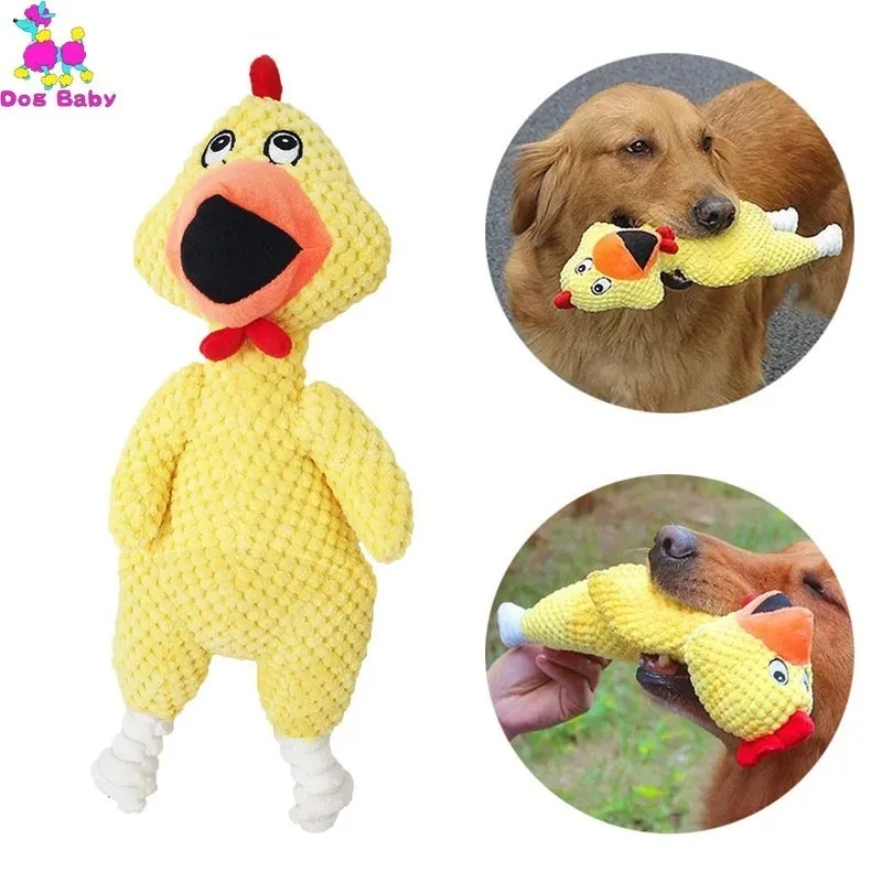 

Screaming Chicken Squeeze Sound Toy Pets Dog Toys Product Shrilling Decompression Tool Squeak Vent chicken Toy 3 Size