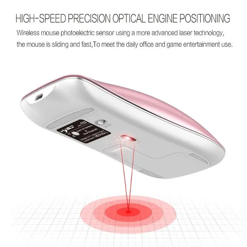 Hxsj 2,4 ГГц+ беспроводная bluetooth-мышка перезаряжаемая 1600 dpi мыши профессиональные беспроводные мыши для ПК для Windows 98/Me/2000/XP