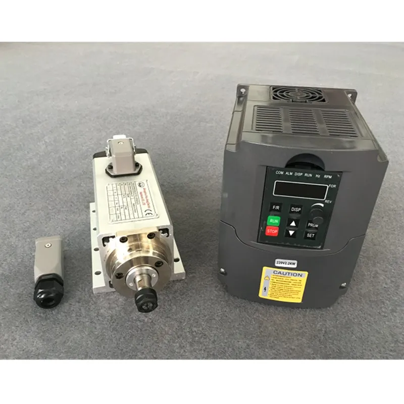 

800W Air Cooled Spindle CNC Spindle Motor 4 Bearings Machine Tool Spindle + 1.5KW 220V VFD Inverter For Milling Machine
