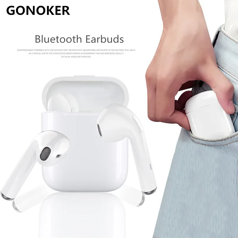 

GONOKER Wireless Earbuds Mini Bluetooth V4.2 DER Noise Cancelling Sports Stereo Earphone Headphones Headset for iPhone Samsung