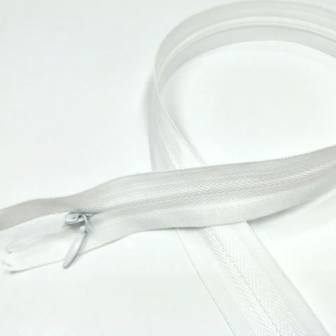 2pcs 50CM 3# Invisible Close-End Nylon Zippers Bags Garment Home Textile Sewing Accessories