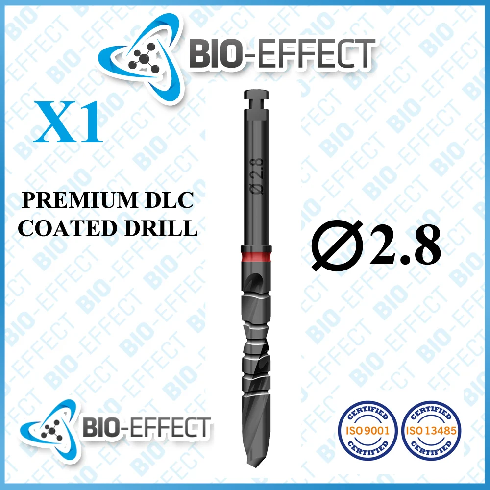 

Dental Implant Straight 2.8mm Diameter, External Irrigation DLC Coating,Top Quality Long Lasting Drill,Bio-Effect