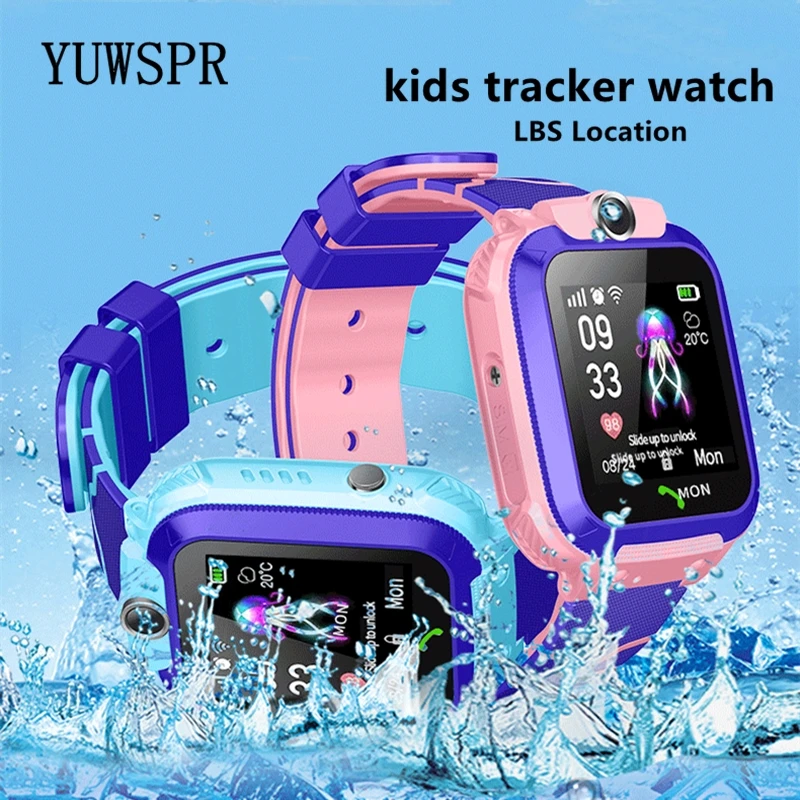 Baratos Reloj rastreador para niños reloj inteligente LBS reloj de pulsera Digital multifunción Cámara impermeable IOS Android niños regalo Q12 TD27