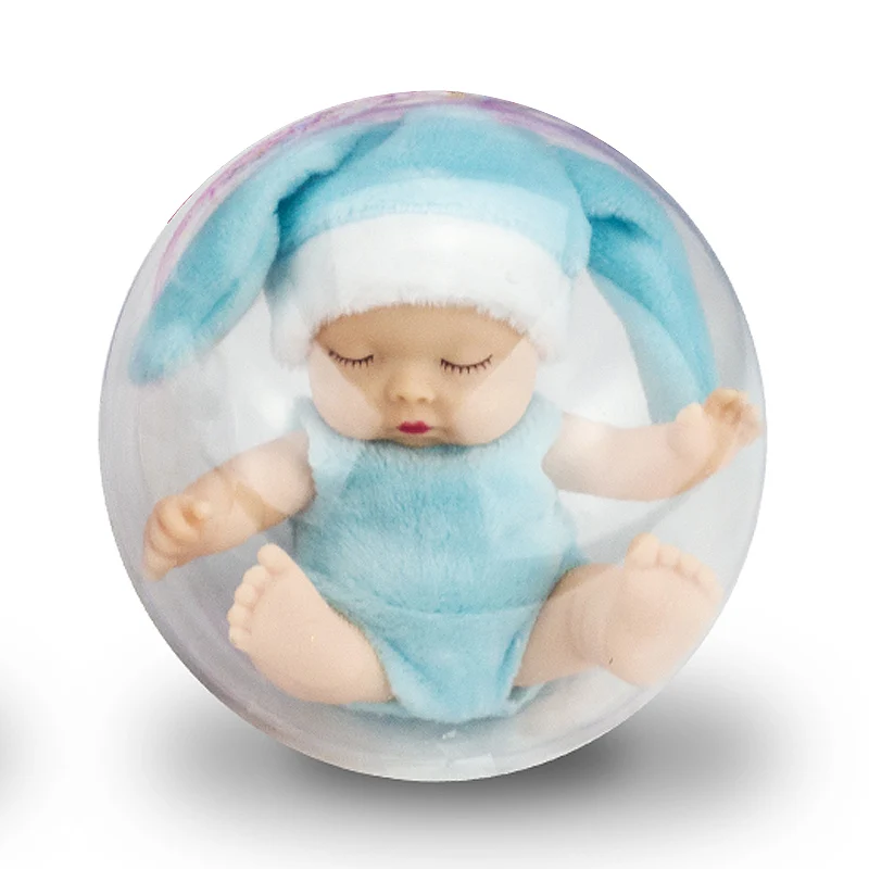 1PCS Спящий ребенок ручной работы реалистичные Reborn Bebe кукла мяч игрушка для детей защитная оболочка прекрасный ребенок девочка мальчик куклы силиконовая принцесса - Цвет: 1PCS